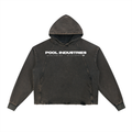 Vintage Wash Frayed Hoodie
