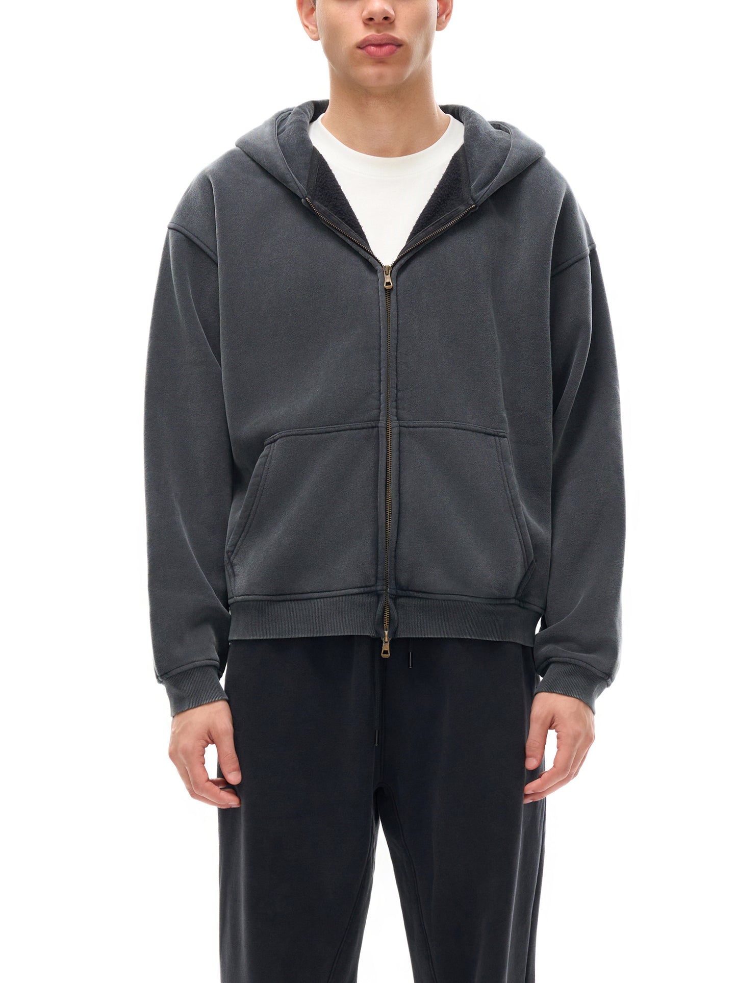 Double-Zip Fleece Hoodie